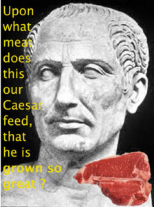 Upon what meat does this, our Caesar...