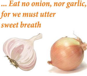 eat no onion nor garlic