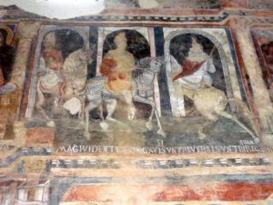 Fresco of the Three Magi in San Pietro a Valley Abbey