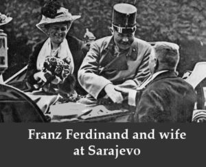 Franz Ferdinand at Sarajevo. Illustration of the quote from Macbeth, “Here's the smell of the blood still: all the perfumes of Arabia will not sweeten this little hand.”
