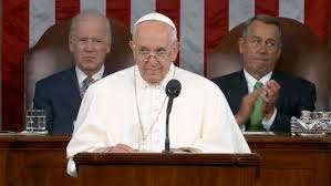 image of Pope speaking in congress - illustration of Shakespeare's lines from Richard III, "meditating with two deep ddivines>"