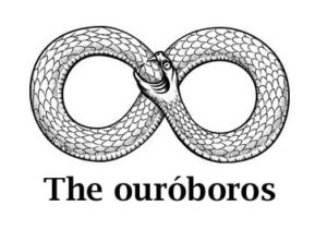 The ouroboros, or serpent that its its own tail, a mythological figure to illustrate the limitations of sanctioned health care.