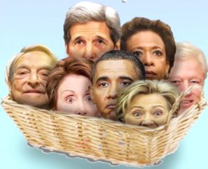 Image of a basket of deplorables, an illustration of an article and dialog by the same title