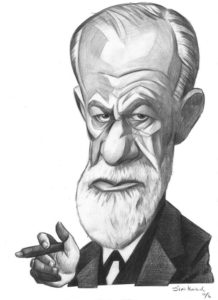 Image iof Sigmund Freud, accompanying blog titled "The Fraud of Freud"